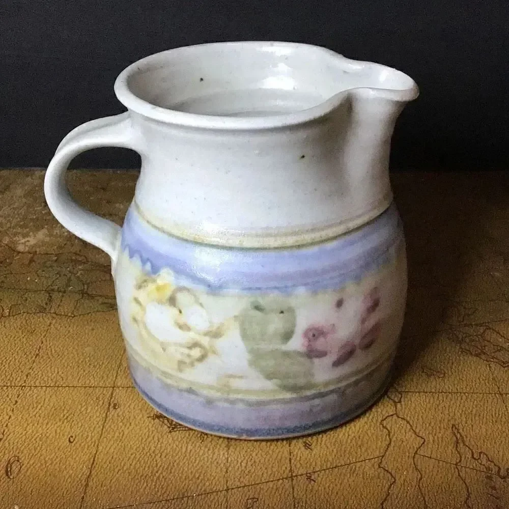 Drink, vintage pottery serving set ￼2 glasses 2 coffee cups and pitcher From Ben